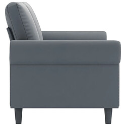 Avis vidaXL Canapé à 2 places Gris foncé 140 cm Velours