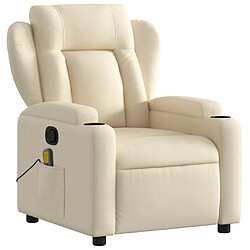 Avis Maison Chic Fauteuil de massage inclinable,Fauteuil luxe de relaxation Crème Tissu -MN76118