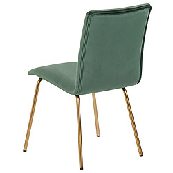 Beliani Chaise de salle à manger RUBIO Set de 2 Velours Vert émeraude pas cher