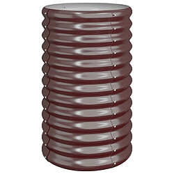 vidaXL Jardinière de jardin Acier enduit de poudre 40x40x68 cm Marron