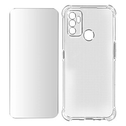 Avizar Pack Protection Oppo A53 et A53s Coque Souple et Verre Trempé transparent