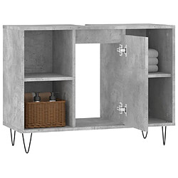 Avis vidaXL Armoire salle de bain gris béton 80x33x60cm bois d'ingénierie