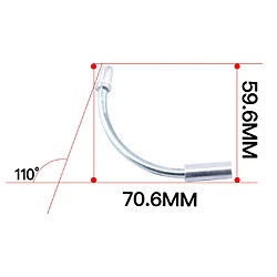 Vélo Vélo V Câble De Frein Nouilles Freins Tuyau Tuyau Guide Argenté 110 Degrés pas cher