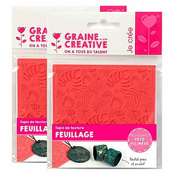 Graines Creatives 2 tapis de texture pour pâte polymère - Feuillage