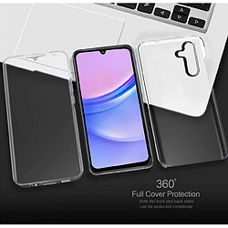 Avis Htdmobiles Coque pour Samsung Galaxy A15 4G / 5G - housse etui silicone gel fine 360 integrale (avant et arriere) + film ecran - TRANSPARENT