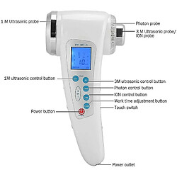 Avis Chrono Instrument Nettoyage Facial, Dispositif Anti-Vieillissement Massage à Haute FréQuence Massage éLectronique Nettoyage de Pore Ultrasonique Beaute Photon,Blanc