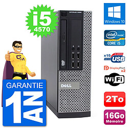 PC Dell 9020 SFF Intel Core i5-4570 RAM 16Go Disque Dur 2To Windows 10 Wifi - Occasion