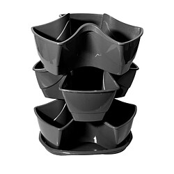 Pot pour herbes fleurs 3 cascades Coubi herbal anthracite