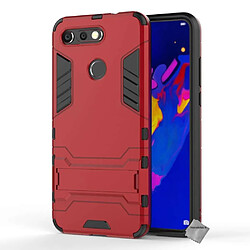 Htdmobiles Coque rigide anti choc pour Huawei Honor View 20 + film ecran - ROUGE