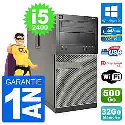 PC Tour Dell OptiPlex 9010 Intel i5-2400 RAM 32Go Disque 500Go Windows 10 Wifi - Occasion