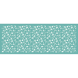 Alter Chemin de cuisine, 100% Made in Italy, Tapis antitache avec impression numérique, Chemin de table antidérapant et lavable, Modèle Fleurs - Bibiana, cm 140x52