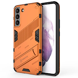 Coque en TPU anti-rayures avec béquille orange pour votre Samsung Galaxy S22 Plus 5G