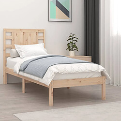 vidaXL Cadre de lit sans matelas 90x190 cm bois massif