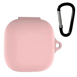 Coque en silicone antichoc avec porte-clés, rose pour votre Beats Fit Pro