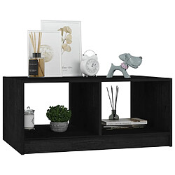 Avis vidaXL Table basse noir 75x50x33,5 cm bois de pin massif