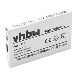 Batterie LI-ION vhbw pour téléphone portable à clapet TCM Tchibo 2, 202, téléphone portable compact TCM Tchibo 103, 104