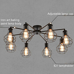 Avis Universol 8 Heads American Country Vintage Industrial Style Living Room Dining Room Iron Ceiling Lights