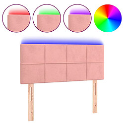 Maison Chic Tête de lit moderne à LED lumineuse pour chambre - Décoration de lit Rose 80x5x78/88 cm Velours -MN33208