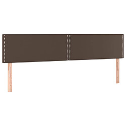 vidaXL Têtes de lit 2 pcs Marron 90x5x78/88 cm Similicuir