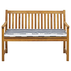 Beliani Banc avec coussin d'assise VIVARA avec coussin Bois d'acacia certifié 120 cm Bleu marine