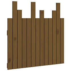 vidaXL Tête de lit murale Marron miel 82,5x3x80 cm Bois massif de pin