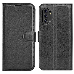 Etui en PU texture litchi noir pour votre Samsung Galaxy A13 4G