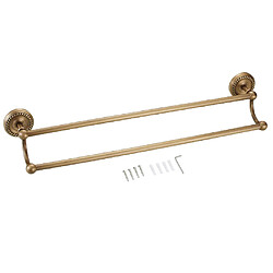 1 Pc Salle de Bains 615mm Double Rails Porte-Serviettes Barres Rack En Laiton Fixé Au Mur