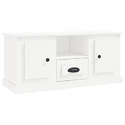 Maison Chic Meuble TV scandinave - Banc TV pour salon blanc 100x35,5x45 cm bois d'ingénierie -MN41119