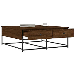 Avis vidaXL Table basse chêne marron 100x99x40 cm bois d'ingénierie