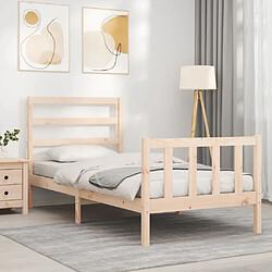 Avis vidaXL Cadre de lit sans matelas 90x190 cm bois de pin massif