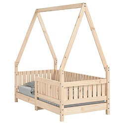 Maison Chic Lit simple Cadre de lit pour enfant,Lit d'Enfant Moderne 70x140 cm bois de pin massif -MN52262