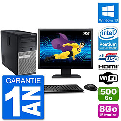 PC Dell 3010 MT Ecran 22" G2020 RAM 8Go Disque Dur 250Go HDMI Windows 10 Wifi - Occasion