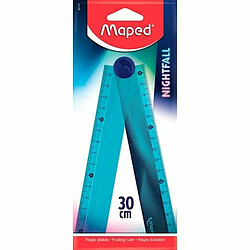 Règle Maped Nightfall Bleu Plastique 30 cm 18 Unités