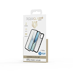 Tiger Coque 360° pour iPhone 14 Plus en Verre Trempé Ultra-résistante Transparent