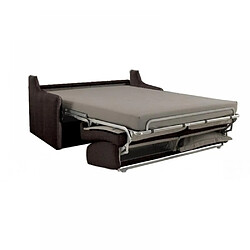 Acheter Inside 75 Canapé lit 3 places LUNA convertible EXPRESS 140cm tweed marron matelas 16 cm