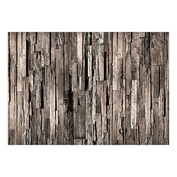 Artgeist Papier peint - Wooden Curtain (Dark Brown) [300x210]