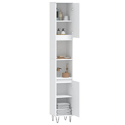 Avis vidaXL Armoire de salle de bain blanc 30x30x190 cm bois d'ingénierie