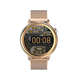 Chrono Montre connectée pour Hommes femmes avec montre sport moniteur de fréquence cardiaque et de Cycle menstruel, de température corporelle pour Android IOS-d'or