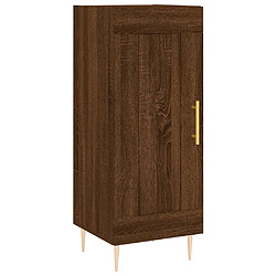 Acheter vidaXL Buffet haut Chêne marron 34,5x34x180 cm Bois d'ingénierie