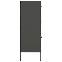 Avis vidaXL Armoire à tiroirs Anthracite 80x35x101,5 cm Acier