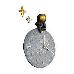 Astronaute Horloge Murale Mouvement Tenture Murale Montre Salon Décor Noir