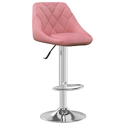 vidaXL Tabouret de bar Rose Velours