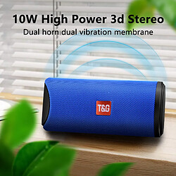 Universal Haut-parleurs portables Haut-parleurs extérieurs Colonne sonore sans fil Bluetooth Carte TF USB Radio FM Musique Subwoofer stéréo 3D | Haut-parleurs portables (TG113 - Bleu)