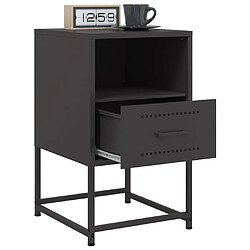 Avis vidaXL Tables de chevet 2 pcs noir 36x39x60,5 cm acier