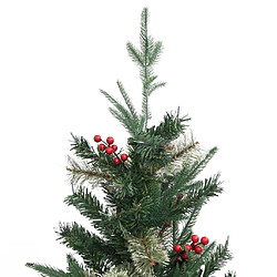 Avis vidaXL Sapin de Noël avec pommes de pin Vert 150 cm PVC et PE