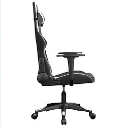 Avis vidaXL Chaise de jeu de massage Noir et blanc Similicuir