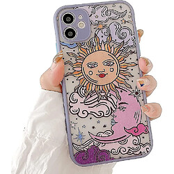 Universal Compatible avec l'iPhone 11 pour Girl Woman, Migne Sun Moon Cartoons Mather Slim