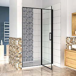 Aica Sanitaire Porte de douche 80x185cm en verre securit anticalcaire 6mm