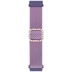 Bracelet en nylon tressée réglable en strass de 22 mm violet pour votre Samsung Gear S3 Classic/S3 Frontier/Galaxy Watch 46mm