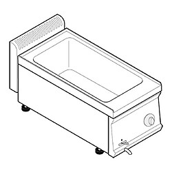 Bain-marie GN 1/1 Électrique à Poser - 350 x 700 x 280 mm - Tecnoinox